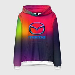 Толстовка-худи мужская Mazda gradient, цвет: 3D-белый