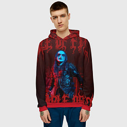 Толстовка-худи мужская Cradle Of Filth: Dani Filth, цвет: 3D-красный — фото 2