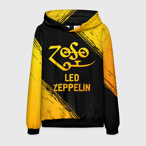 Мужская толстовка Led Zeppelin - gold gradient / 3D-Черный – фото 1