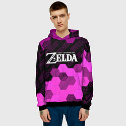 Толстовка-худи мужская Zelda pro gaming посередине, цвет: 3D-черный — фото 2