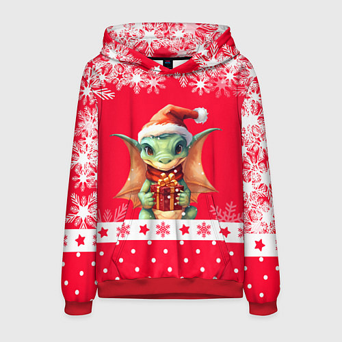 Мужская толстовка Дракон с подарком - 2024 / 3D-Красный – фото 1