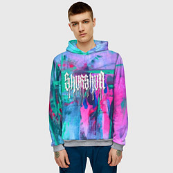 Толстовка-худи мужская Shurshun - tie-dye, цвет: 3D-меланж — фото 2