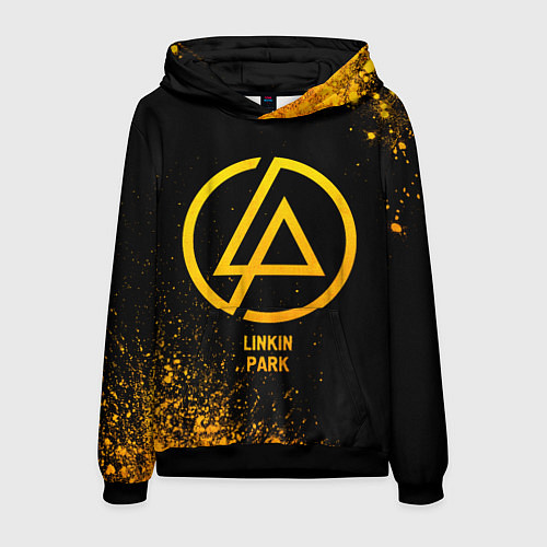 Мужская толстовка Linkin Park - gold gradient / 3D-Черный – фото 1