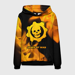 Толстовка-худи мужская Gears of War - gold gradient, цвет: 3D-черный