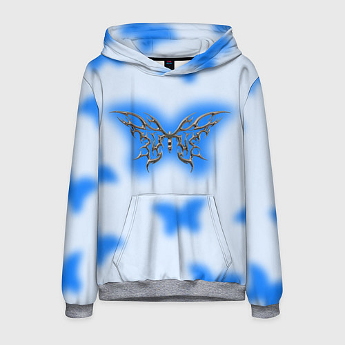 Мужская толстовка Y2K blue butterfly / 3D-Меланж – фото 1