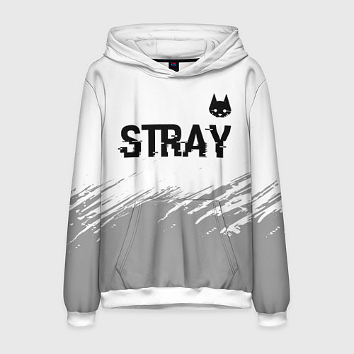 Мужская толстовка Stray glitch на светлом фоне посередине / 3D-Белый – фото 1