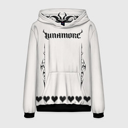 Толстовка-худи мужская Lunamore white, цвет: 3D-черный