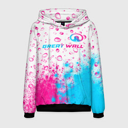 Мужская толстовка Great Wall neon gradient style посередине