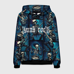 Мужская толстовка Punk rock от скелетов