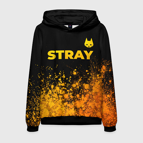 Мужская толстовка Stray - gold gradient посередине / 3D-Черный – фото 1