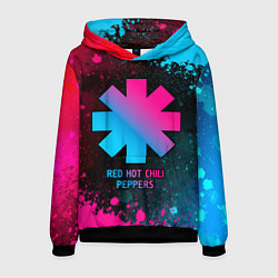 Толстовка-худи мужская Red Hot Chili Peppers - neon gradient, цвет: 3D-черный