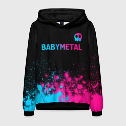 Толстовка-худи мужская Babymetal - neon gradient посередине, цвет: 3D-черный
