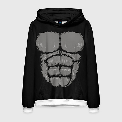 Мужская толстовка Торс кинг конга / 3D-Белый – фото 1