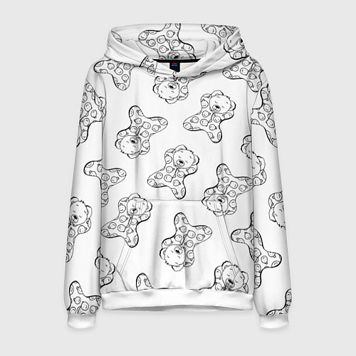 Мужская толстовка Сончас у медвежат - раскраска / 3D-Белый – фото 1