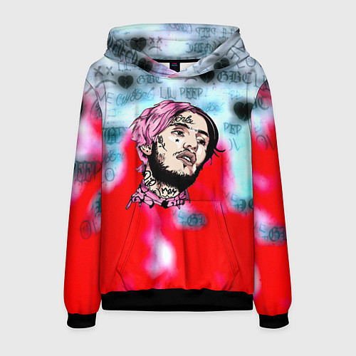 Мужская толстовка Lil peep steel rap / 3D-Черный – фото 1