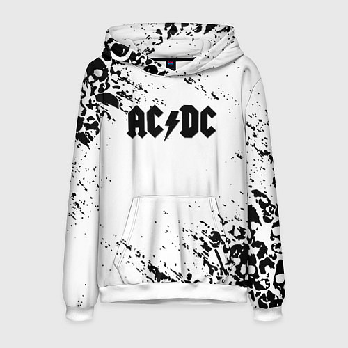 Мужская толстовка ACDC rock collection краски черепа / 3D-Белый – фото 1