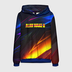 Толстовка-худи мужская Alan Wake stripes, цвет: 3D-синий