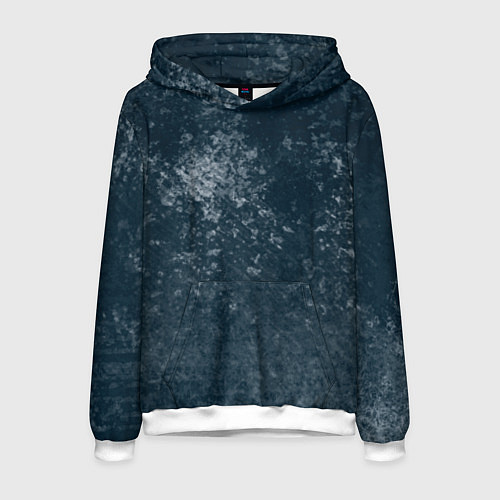 Мужская толстовка Абстракция - gray blue / 3D-Белый – фото 1