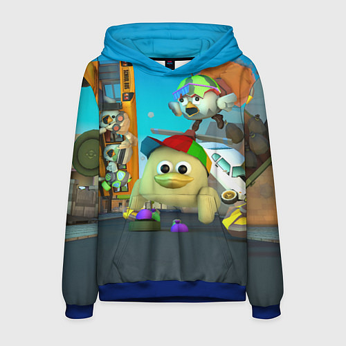 Мужская толстовка Маленький Мальчик Чикен Ган / 3D-Синий – фото 1