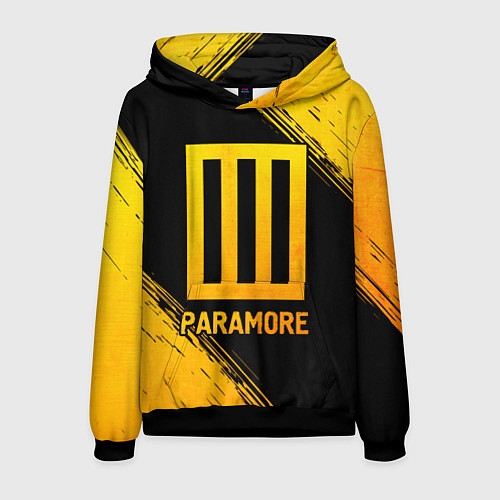 Мужская толстовка Paramore - gold gradient / 3D-Черный – фото 1