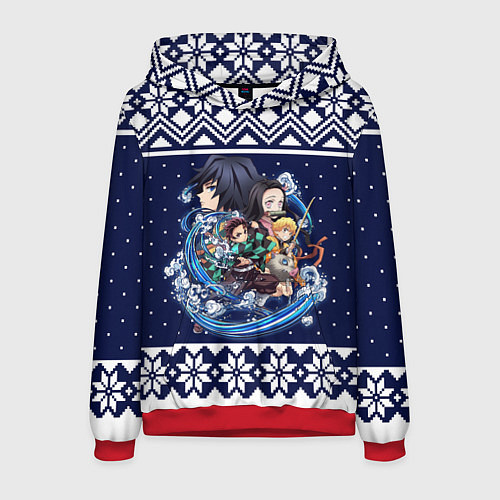 Мужская толстовка Demon slayer sweater / 3D-Красный – фото 1