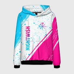 Мужская толстовка Nightwish neon gradient style вертикально