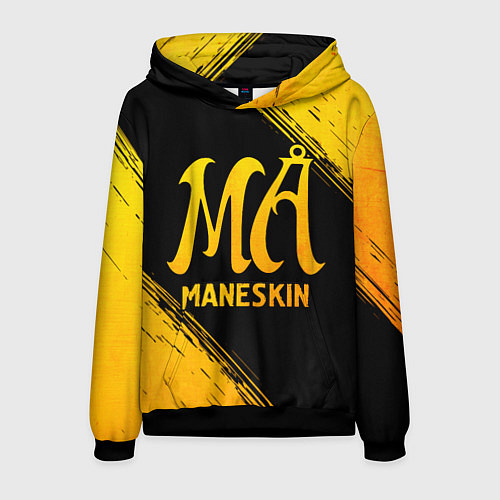 Мужская толстовка Maneskin - gold gradient / 3D-Черный – фото 1