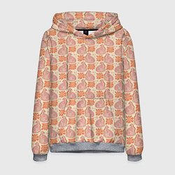 Толстовка-худи мужская Тигрица со змейкой, цвет: 3D-меланж