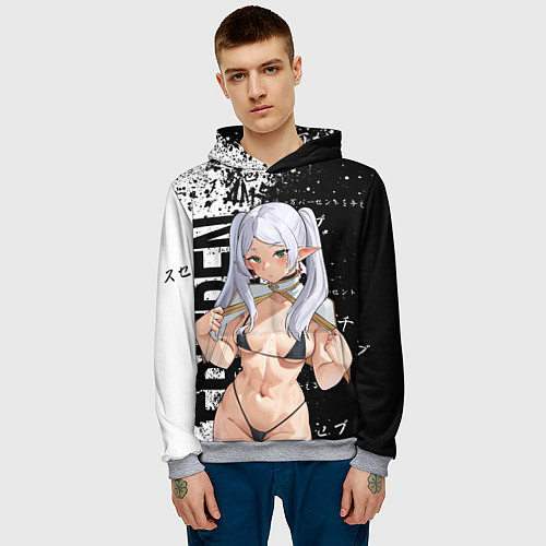 Мужская толстовка Фрирен в купальнике / 3D-Меланж – фото 3