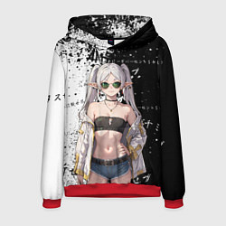 Толстовка-худи мужская Фрирен в современном времени, цвет: 3D-красный