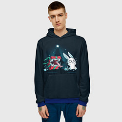 Толстовка-худи мужская Подарок - мимик, цвет: 3D-синий — фото 2