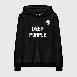 Мужская толстовка Deep Purple glitch на темном фоне посередине