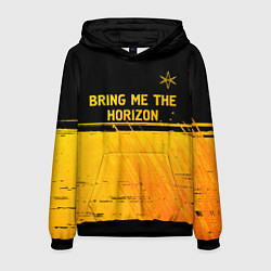 Толстовка-худи мужская Bring Me the Horizon - gold gradient посередине, цвет: 3D-черный