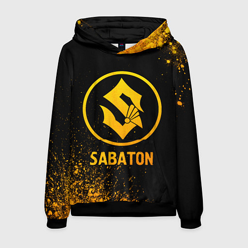 Мужская толстовка Sabaton - gold gradient / 3D-Черный – фото 1