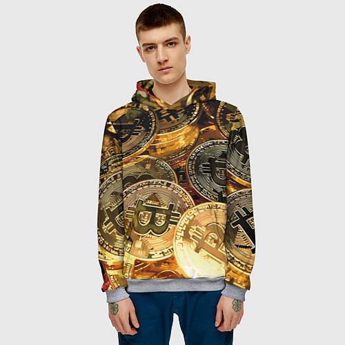 Мужская толстовка Золото цифровой эры / 3D-Меланж – фото 3