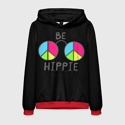 Толстовка-худи мужская Be hippie, цвет: 3D-красный