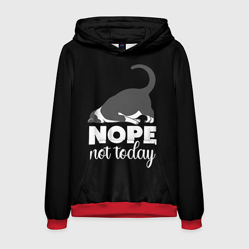 Мужская толстовка Nope not today / 3D-Красный – фото 1