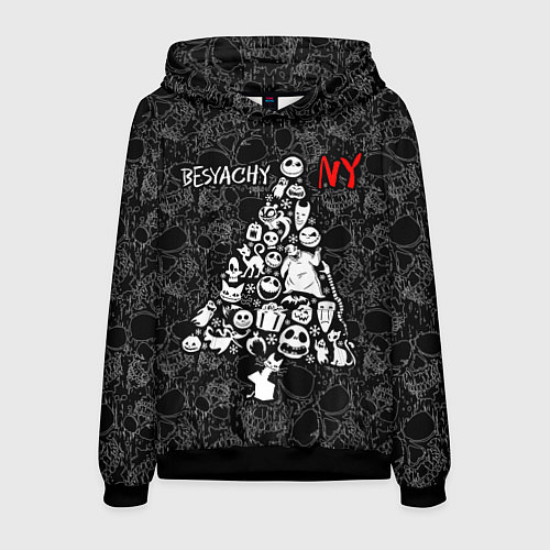 Мужская толстовка Кошмар перед рождеством / 3D-Черный – фото 1