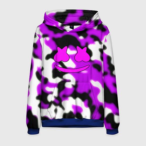 Мужская толстовка Marshmello camo / 3D-Синий – фото 1