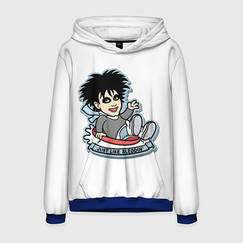 Мужская толстовка The Cure Robert Smith - just like sleddin / 3D-Синий – фото 1