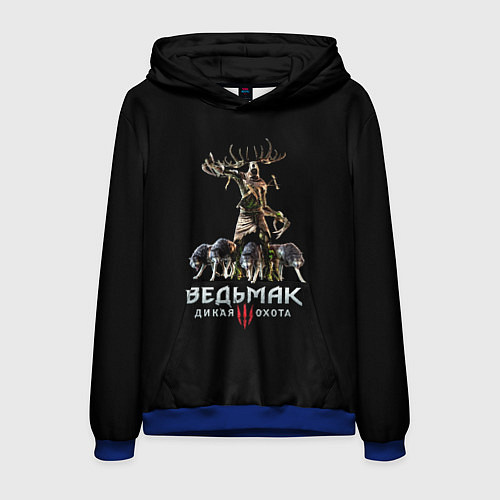 Мужская толстовка Ведьмак персонажи охоты / 3D-Синий – фото 1