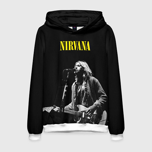 Мужская толстовка Группа Nirvana Курт Кобейн / 3D-Белый – фото 1