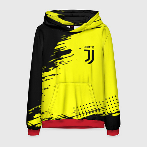 Мужская толстовка Juventus спортивные краски / 3D-Красный – фото 1