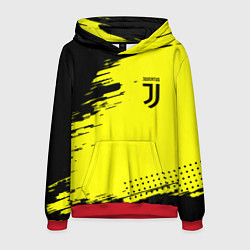 Толстовка-худи мужская Juventus спортивные краски, цвет: 3D-красный