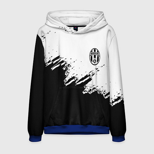 Мужская толстовка Juventus black sport texture / 3D-Синий – фото 1