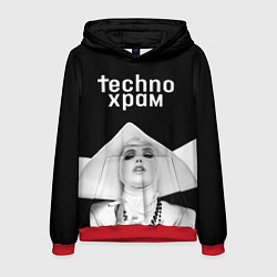 Мужская толстовка Techno храм монашка в белом