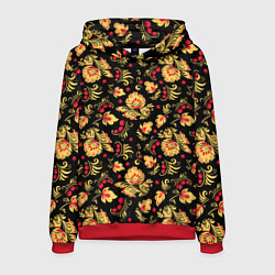 Толстовка-худи мужская Русский узор, цвет: 3D-красный