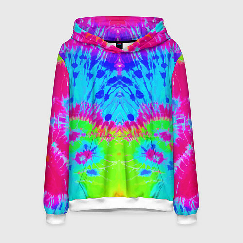 Мужская толстовка Tie-Dye abstraction / 3D-Белый – фото 1