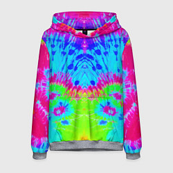 Толстовка-худи мужская Tie-Dye abstraction, цвет: 3D-меланж