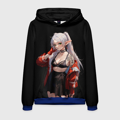 Мужская толстовка Фрирен в красной куртке / 3D-Синий – фото 1